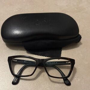 Ray-Ban Tortoise and Black Eyeglasses with Case